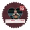 Dark Red Suede Mat Board for 19x19 Frames - Heart Opening for 15x15 Photos